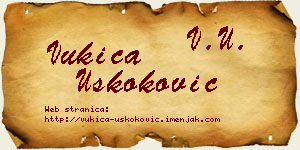 Vukica Uskoković vizit kartica